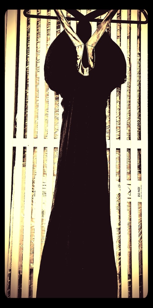 Caribbean Queen Elegant Long Slim Blk Dress